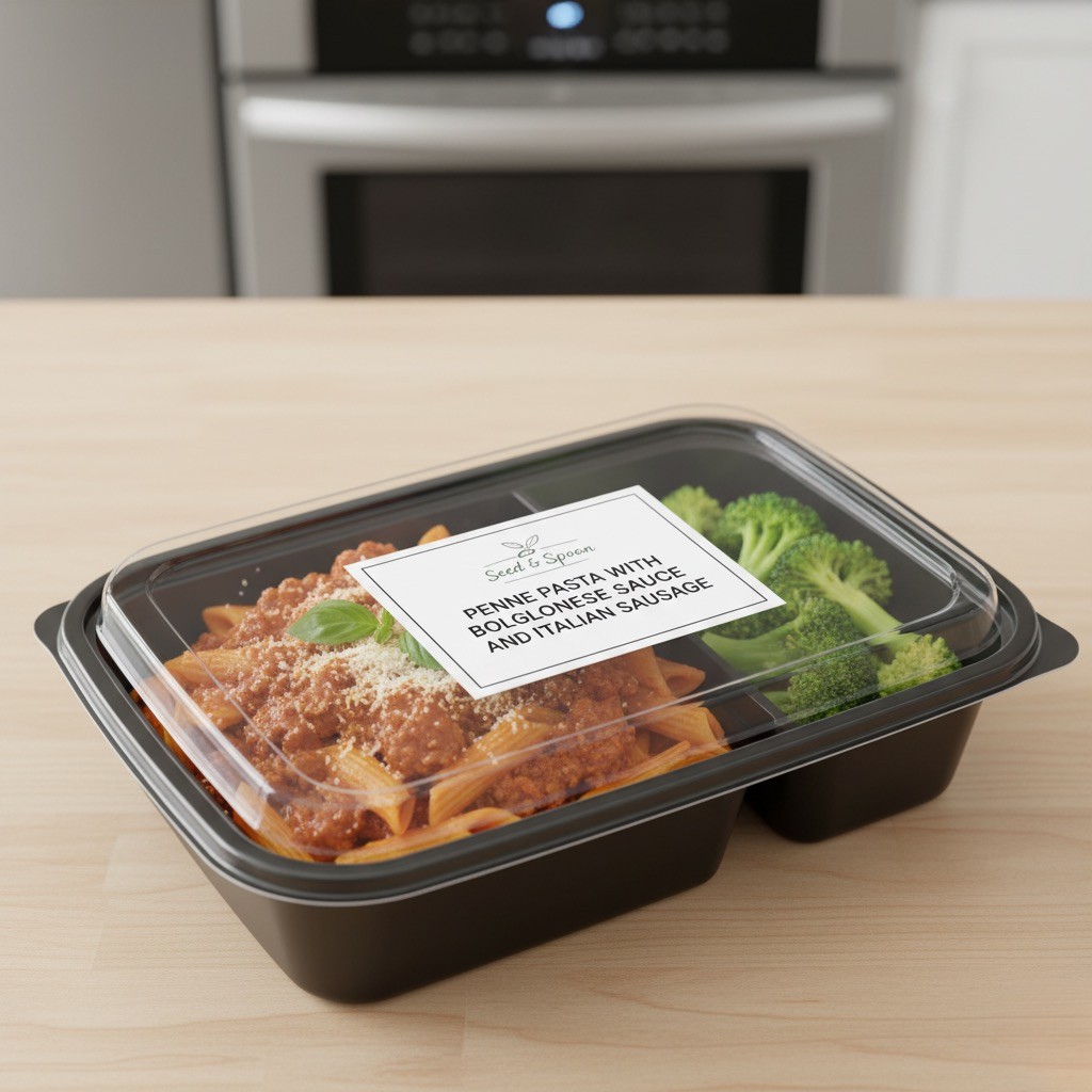 Meals packaged in containers ready for distribution