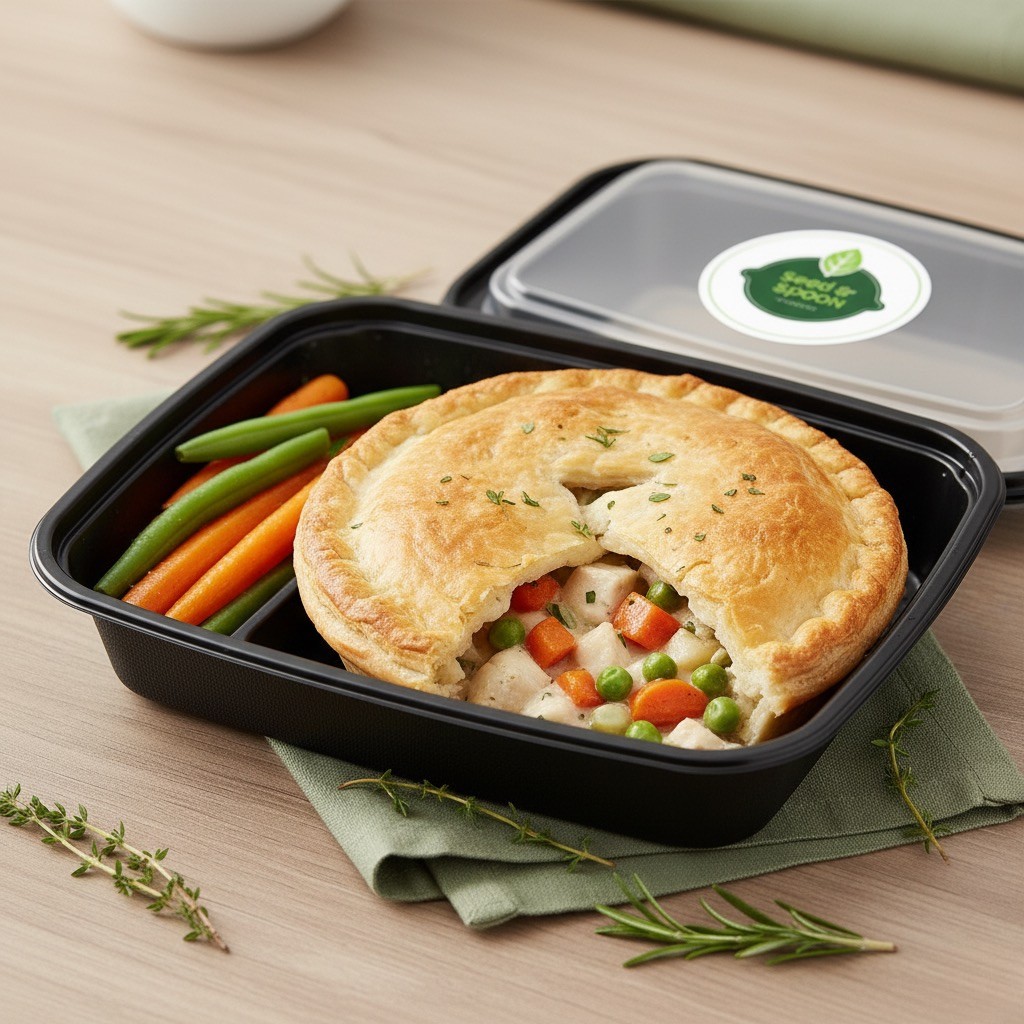Chicken pot pie prepared meal