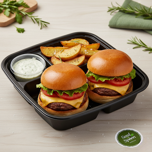 Mini burger sliders prepared meal